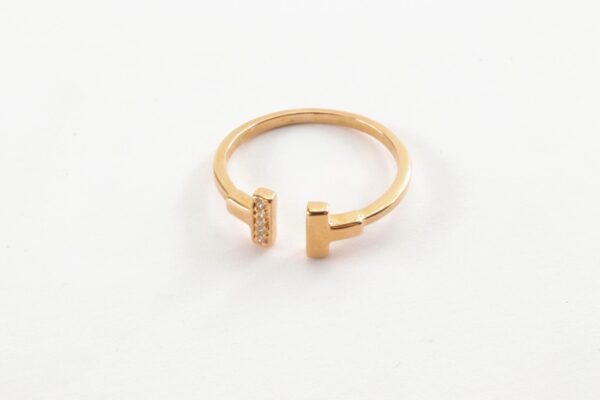 sehr feiner Ring in Silber mit Rotgold vergoldet