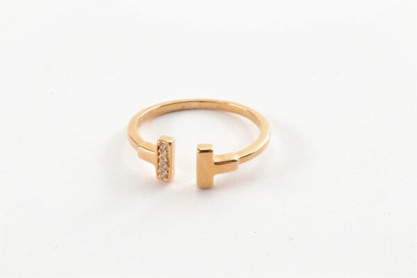 sehr feiner Ring in Silber mit Rotgold vergoldet – Bild 4