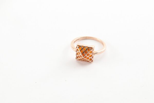 sehr schöner Ring in Silber mit Rotgold vergoldet