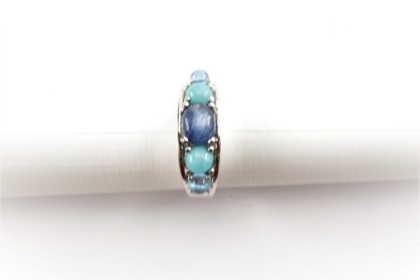 feiner Ring in Sterlingsilber  mit echten Steinen – Bild 4