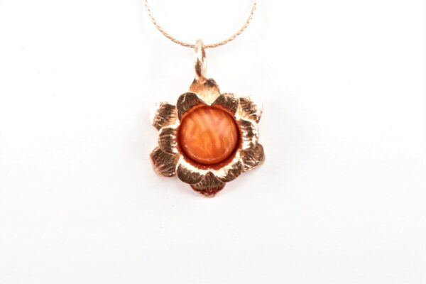 wunderschönes Collier in Silber mit Rotgold vergoldet – Bild 8