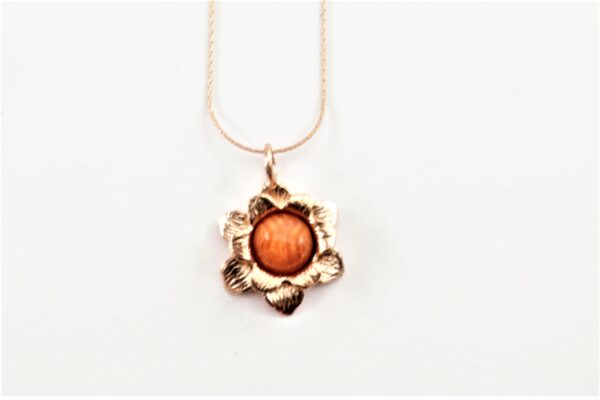 wunderschönes Collier in Silber mit Rotgold vergoldet – Bild 4
