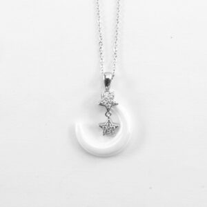 Sehr feines Collier in Sterlingsilber rhodiniert