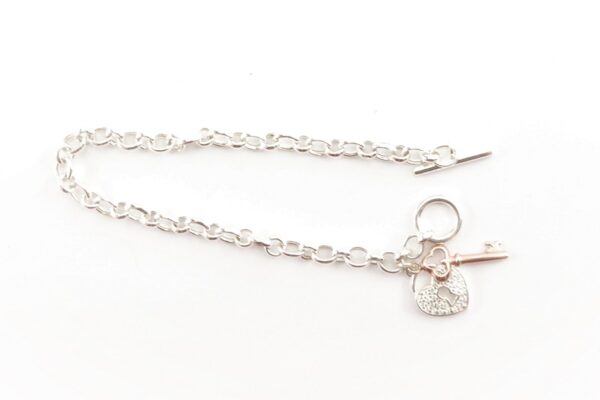 sehr schönes Armband in Sterlingsilber rhodiniert – Bild 2