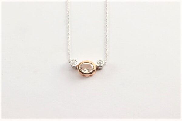Collier in Sterlingsilber mit Diamanten – Bild 2