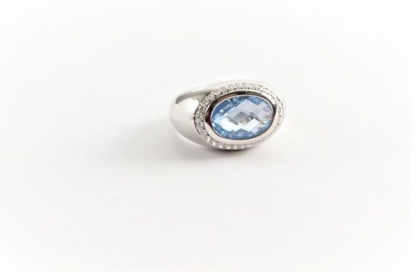 super schöner Ring in Silber mit Aquamarin – Bild 2