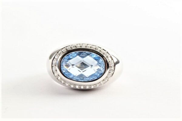 super schöner Ring in Silber mit Aquamarin – Bild 4