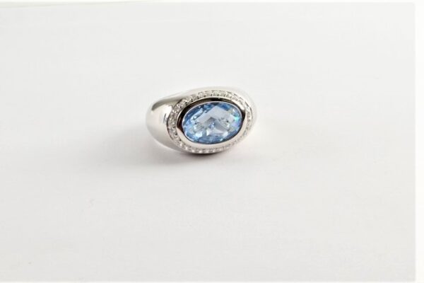 super schöner Ring in Silber mit Aquamarin – Bild 7