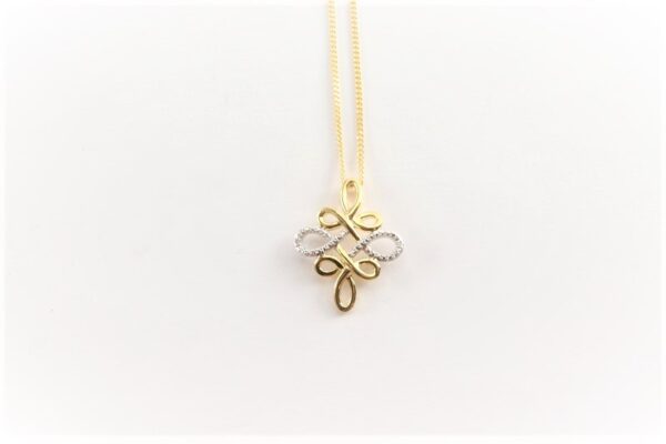 herrliches Collier in Sterlingsilber vergoldet mit Diamanten