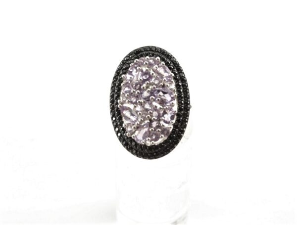 Ring in Sterlingsilber mit Amethyst und Zirkonia – Bild 3