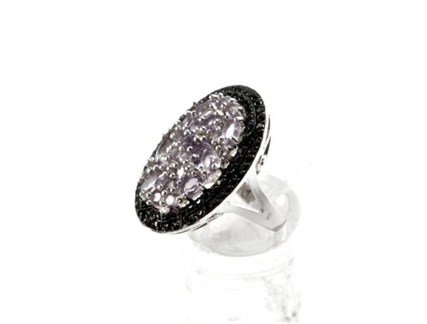 Ring in Sterlingsilber mit Amethyst und Zirkonia