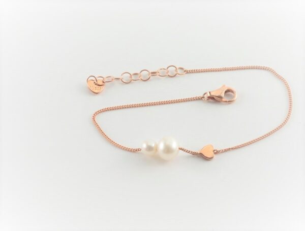 Silberarmband mit Rotgold vergoldet – Bild 2