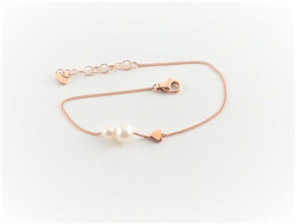 Silberarmband mit Rotgold vergoldet