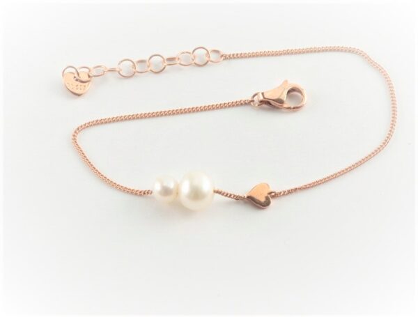 Silberarmband mit Rotgold vergoldet – Bild 5