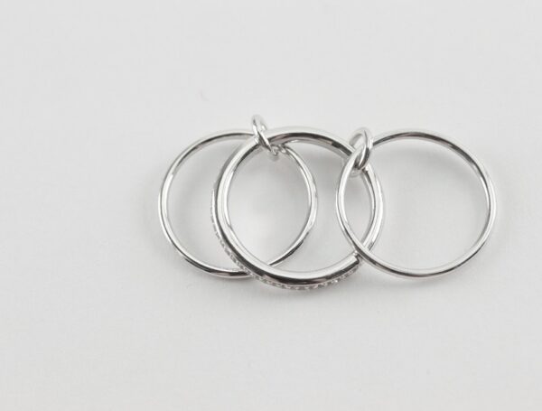 Ring drei in einem in Sterlingsilber rhodiniert – Bild 4