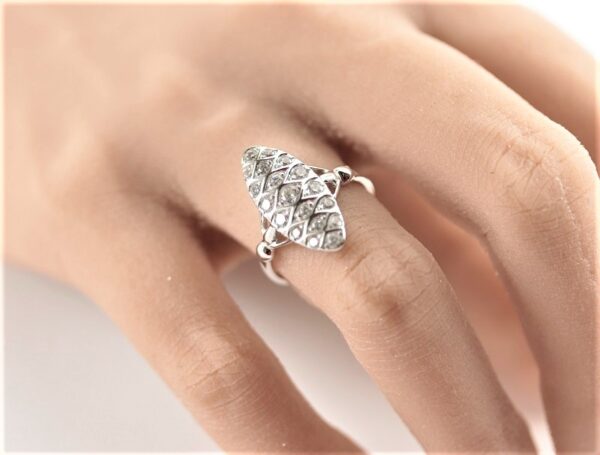 wunderschöner Ring in Sterlingsilber rhodiniert – Bild 6