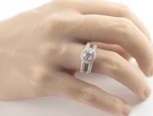wunderschöner Ring in Sterlingsilber rhodiniert – Bild 2