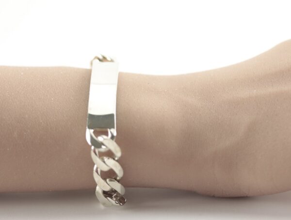 sehr masives Armband in Sterlingsilber rhodiniert – Bild 4