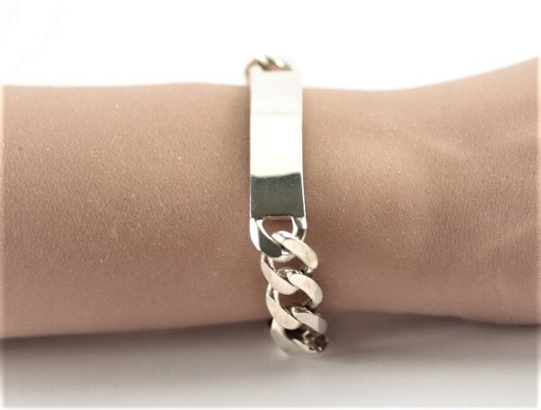 sehr masives Armband in Sterlingsilber rhodiniert – Bild 2