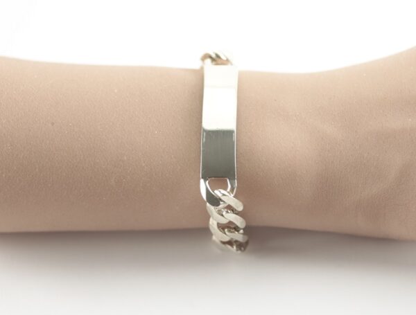 sehr masives Armband in Sterlingsilber rhodiniert – Bild 3