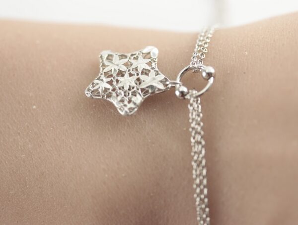 kleiner Stern am Armband in Sterlingsilber – Bild 2