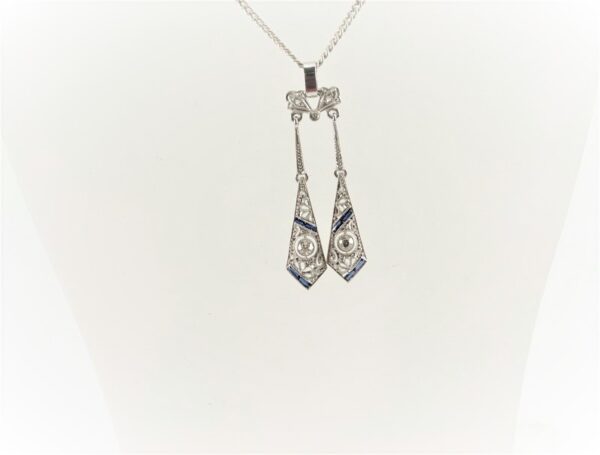 Herrliches Collier mit 2 Diamanten in Sterlingsilber – Bild 2