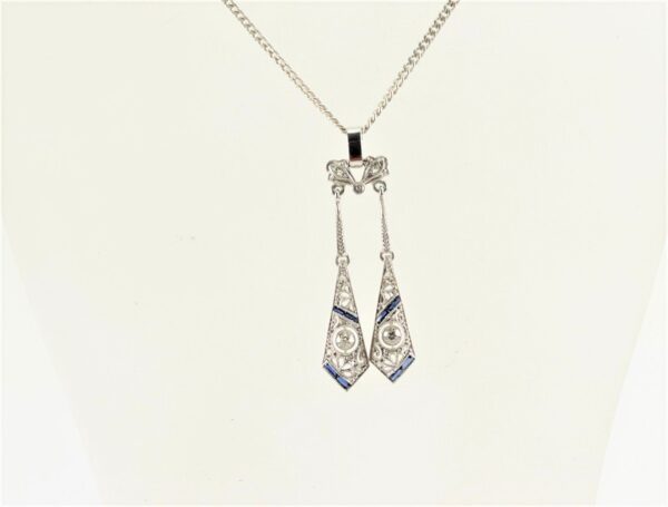 Herrliches Collier mit 2 Diamanten in Sterlingsilber – Bild 6