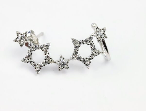 Ohrstecker in Sterlingsilber rhodiniert mit Zirkonia
