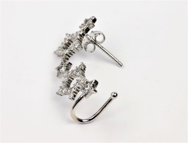 Ohrstecker in Sterlingsilber rhodiniert mit Zirkonia – Bild 5