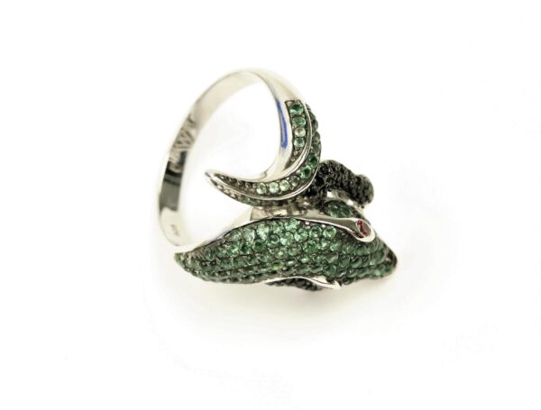 Ring als Eidechse in Sterlingsilber rhodiniert – Bild 4