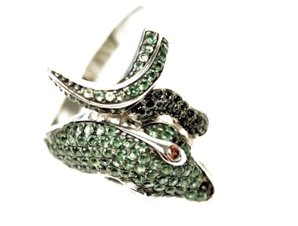 Ring als Eidechse in Sterlingsilber rhodiniert – Bild 5