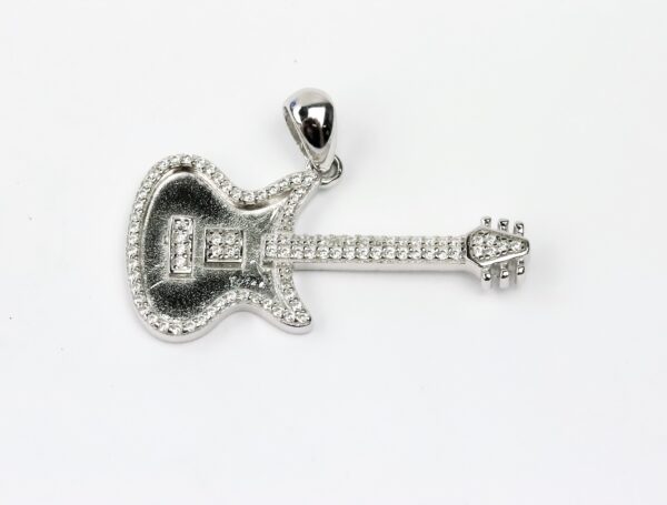 Anhänger Gitarre in Sterlingsilber rhodiniert