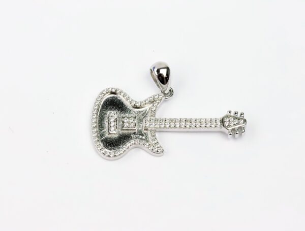 Anhänger Gitarre in Sterlingsilber rhodiniert – Bild 4