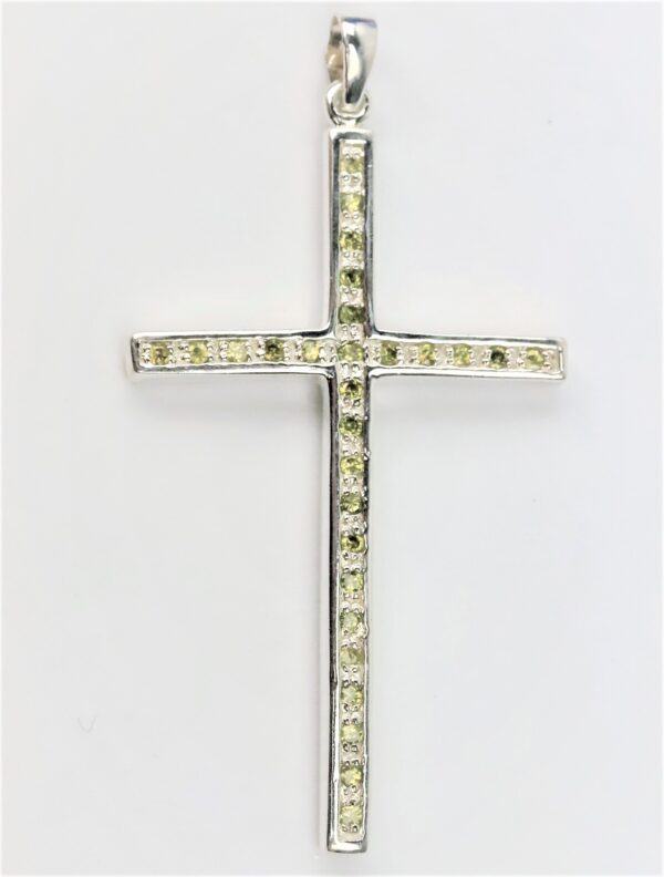 Kreuz-Anhänger in Sterlingsilber rhodiniert mit Perido – Bild 3