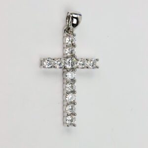 Anhänger Kreuz in Sterlingsilber mit Zirkonia