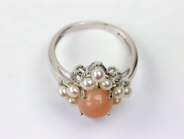 Ring in Sterlingsilber rhodiniert mit Katzenauge