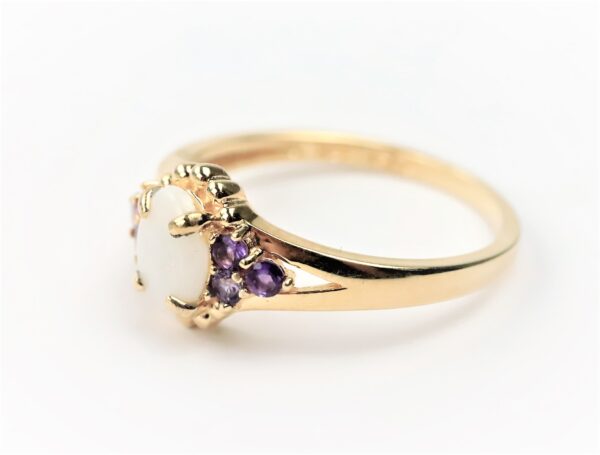 Ring in Sterlingsilber hart vergoldet  mit Opal – Bild 4