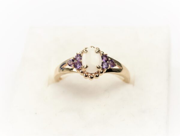 Ring in Sterlingsilber hart vergoldet  mit Opal – Bild 6