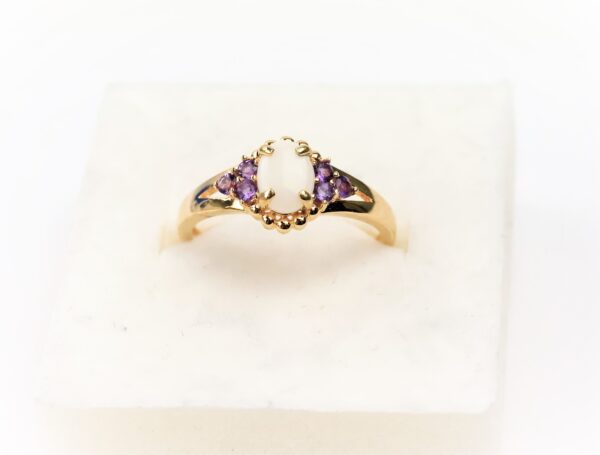 Ring in Sterlingsilber hart vergoldet  mit Opal – Bild 7