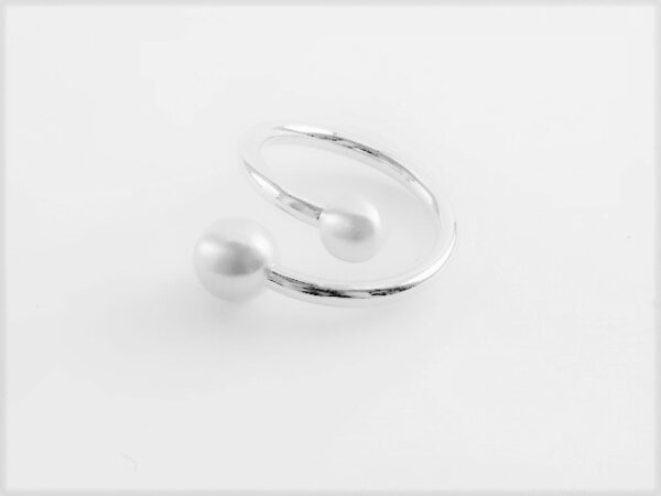 feiner Ring verstellbar in Sterlingsilber mattiert – Bild 4