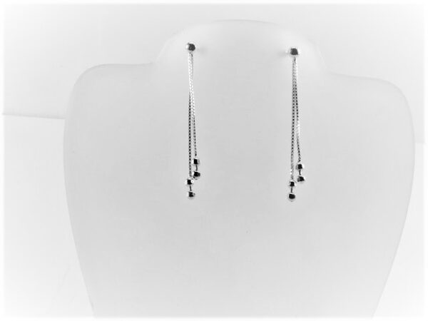 Sehr feine Ohrstecker in Sterlingsilber rhodiniert – Bild 4