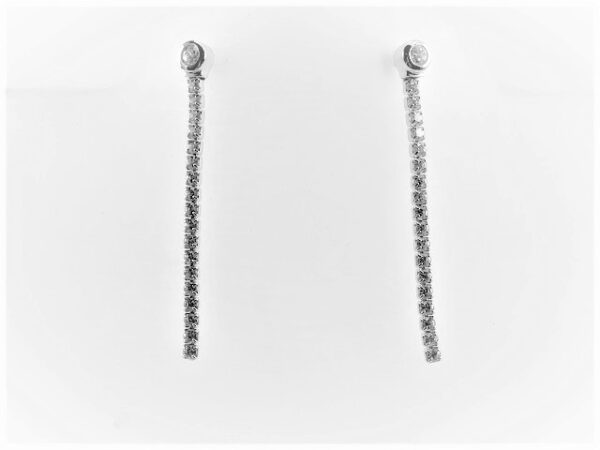 Ohrstecker in Sterlingsilber rhodiniert mit Zirkonia