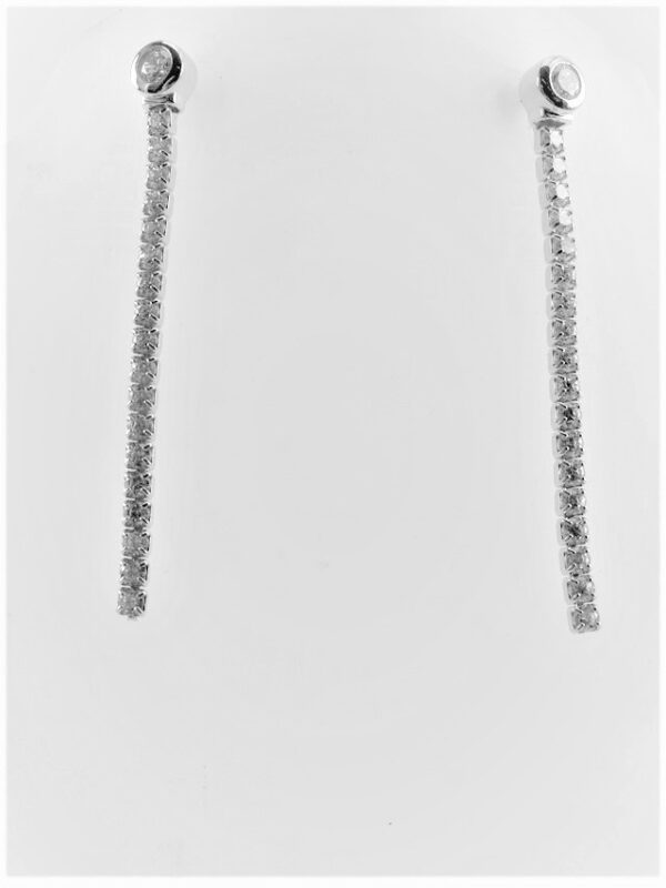 Ohrstecker in Sterlingsilber rhodiniert mit Zirkonia – Bild 4