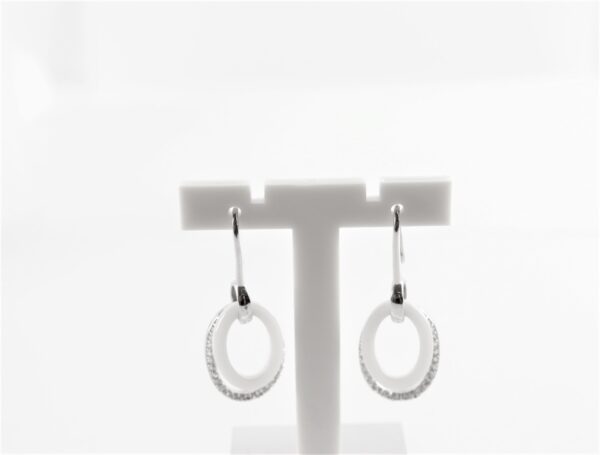 Ohrhänger  Sterlingsilber mit weißem Achat