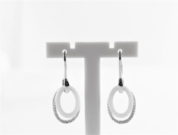 Ohrhänger  Sterlingsilber mit weißem Achat – Bild 4