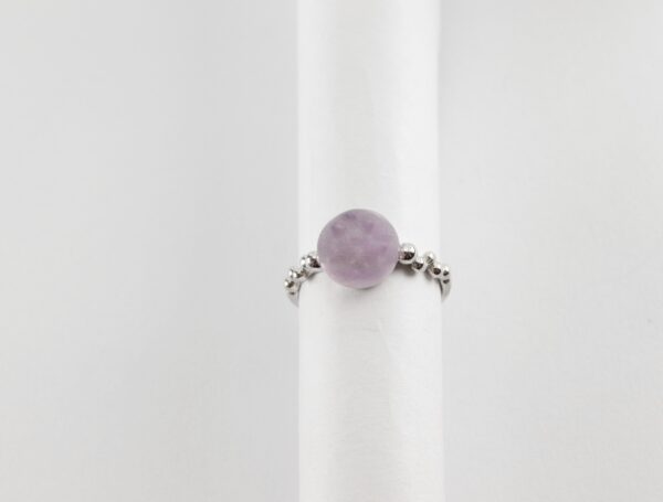 Ring Sterlingsilber rhodiniert mit Amethyst – Bild 2