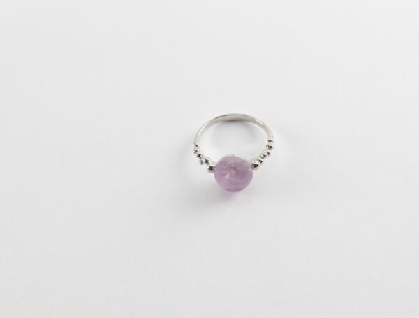 Ring Sterlingsilber rhodiniert mit Amethyst – Bild 4