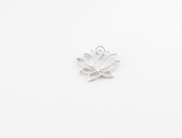Anhänger Lotusblüte in Sterlingsilber rhodiniert – Bild 3