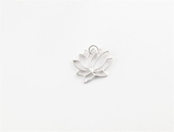 Anhänger Lotusblüte in Sterlingsilber rhodiniert – Bild 4