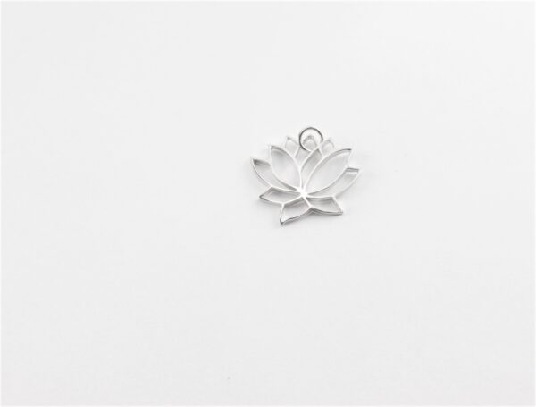 Anhänger Lotusblüte in Sterlingsilber rhodiniert – Bild 5